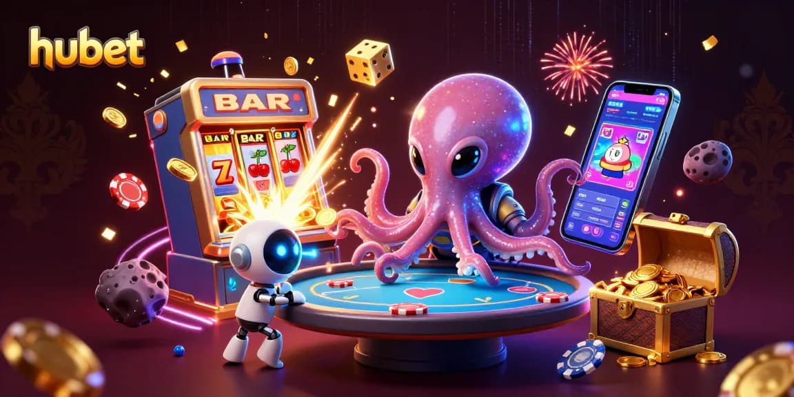 hubet offers a dazzling alien-themed casino experience with vibrant slot elements and exciting jackpot visuals.