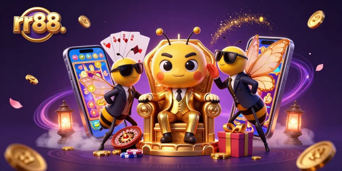 Win big at rr88. with a bumblebee mob boss, flashy games, and thrilling casino elements.