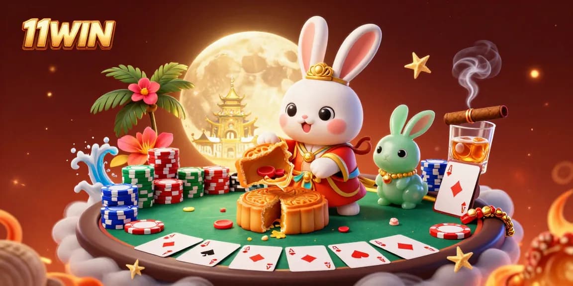 Experience thrilling poker action at 11WIN with a vibrant scene featuring fantasy characters and game elements.
