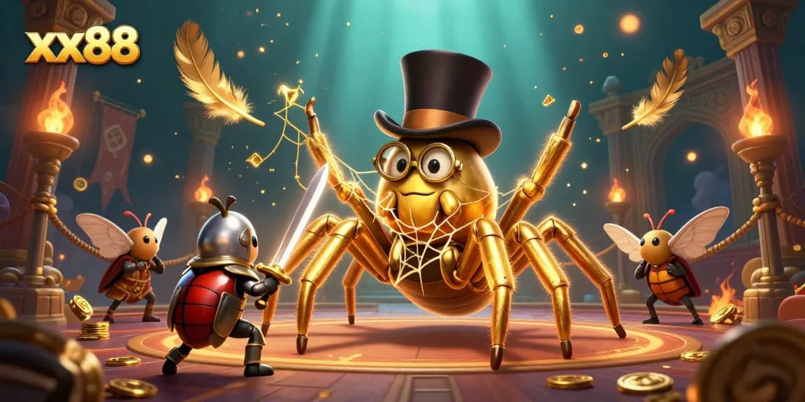 Experience thrilling gameplay at xx88 with a lavish 3D rendered casino scene.