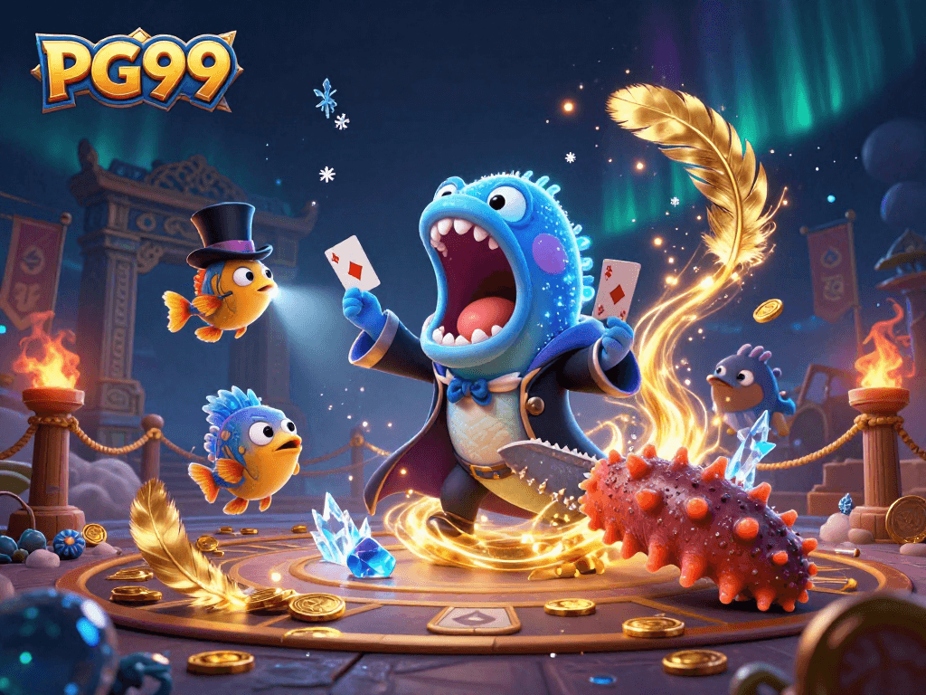 Engage with PG99's thrilling casino action featuring a magical underwater scene.
