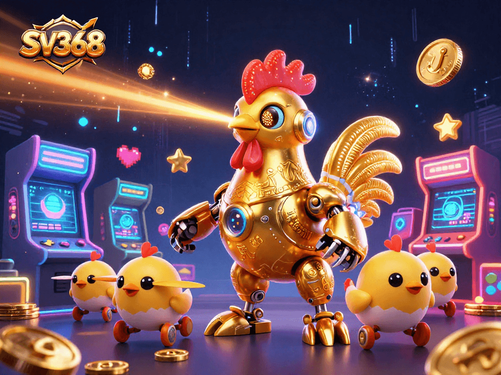 Engage with SV368's unique gaming experience featuring a vibrant 3D casino theme.