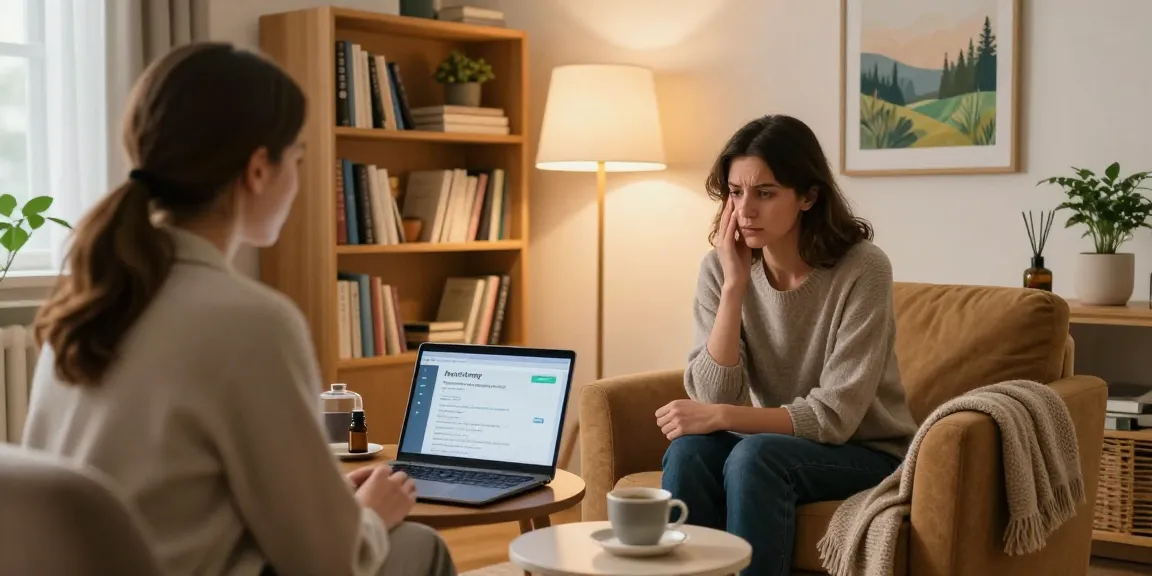 Discussing if 1mg clonazepam is a high dose for anxiety in a therapeutic setting with a calming atmosphere.