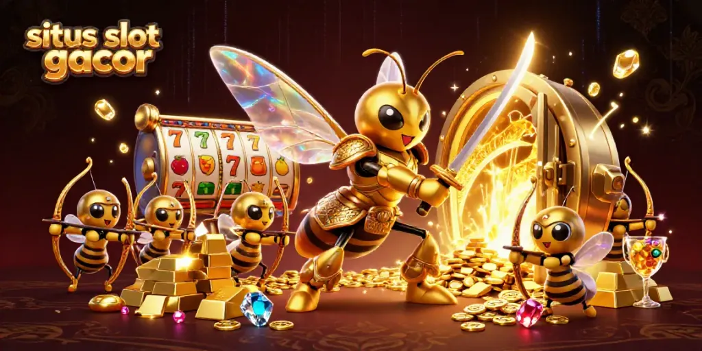 Engage in thrilling gameplay at situs slot gacor with vibrant characters, dynamic slot elements, and dazzling treasures.