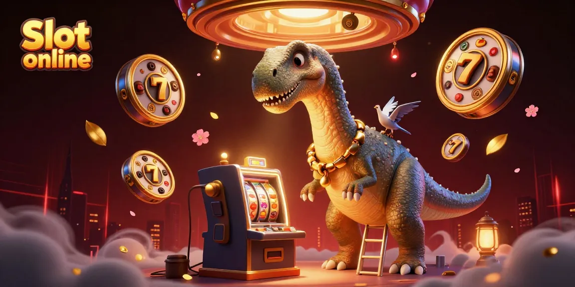Menangkan permainan Slot online dengan brontosaurus dan raptor yang memutar gulungan!