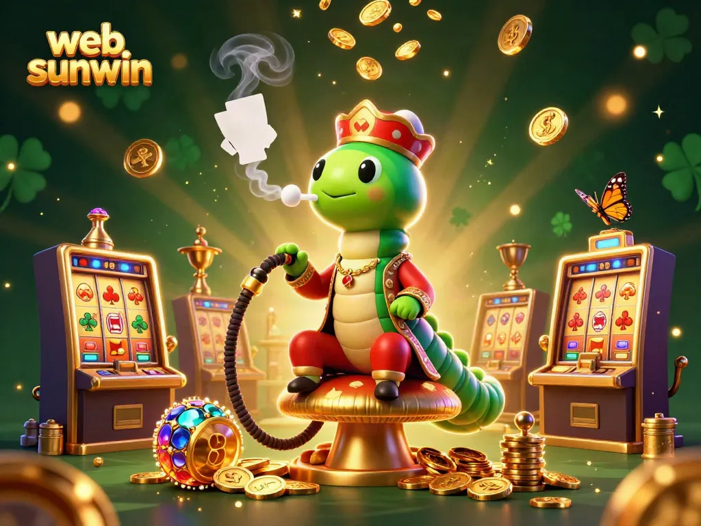 Engage in thrilling gameplay at web sunwin with a vibrant 3D illustration showcasing exciting casino elements.
