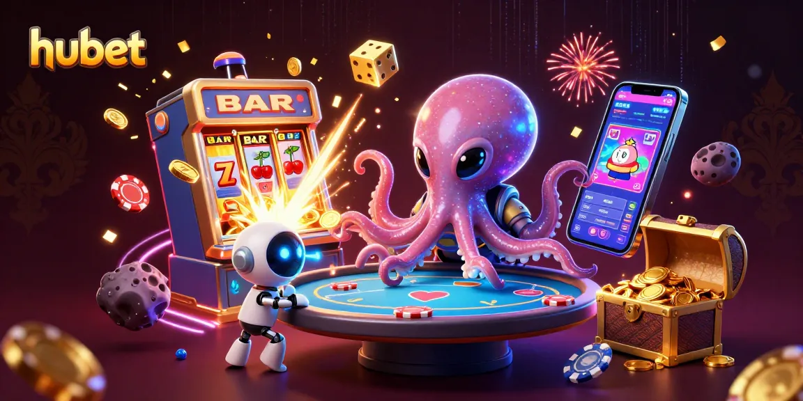 hubet offers a dazzling alien-themed casino experience with vibrant slot elements and exciting jackpot visuals.